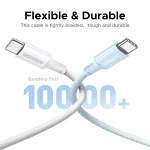 Ugreen 5A 100W USB C-C PD 5A Braided Fast Charging Cable 1M (L502) - #35220 - Image 3