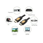 UGREEN 1.5 Meter HDMI 2.0 Male to Male Black-Yellow Cable (4K) - HD102 - 10128 - Image 4